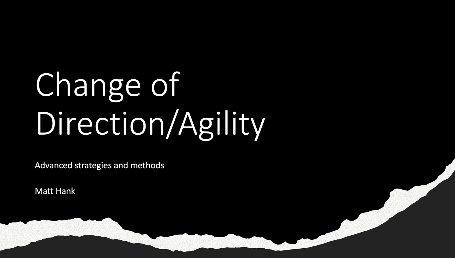 Change of Direction/Agility Webinar
